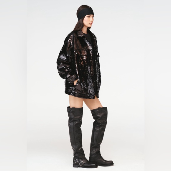 Zara X Steven Meisel BLK 🖤🖤🖤Sequin Jacket  - Size Small - NWT - Picture 4 of 10